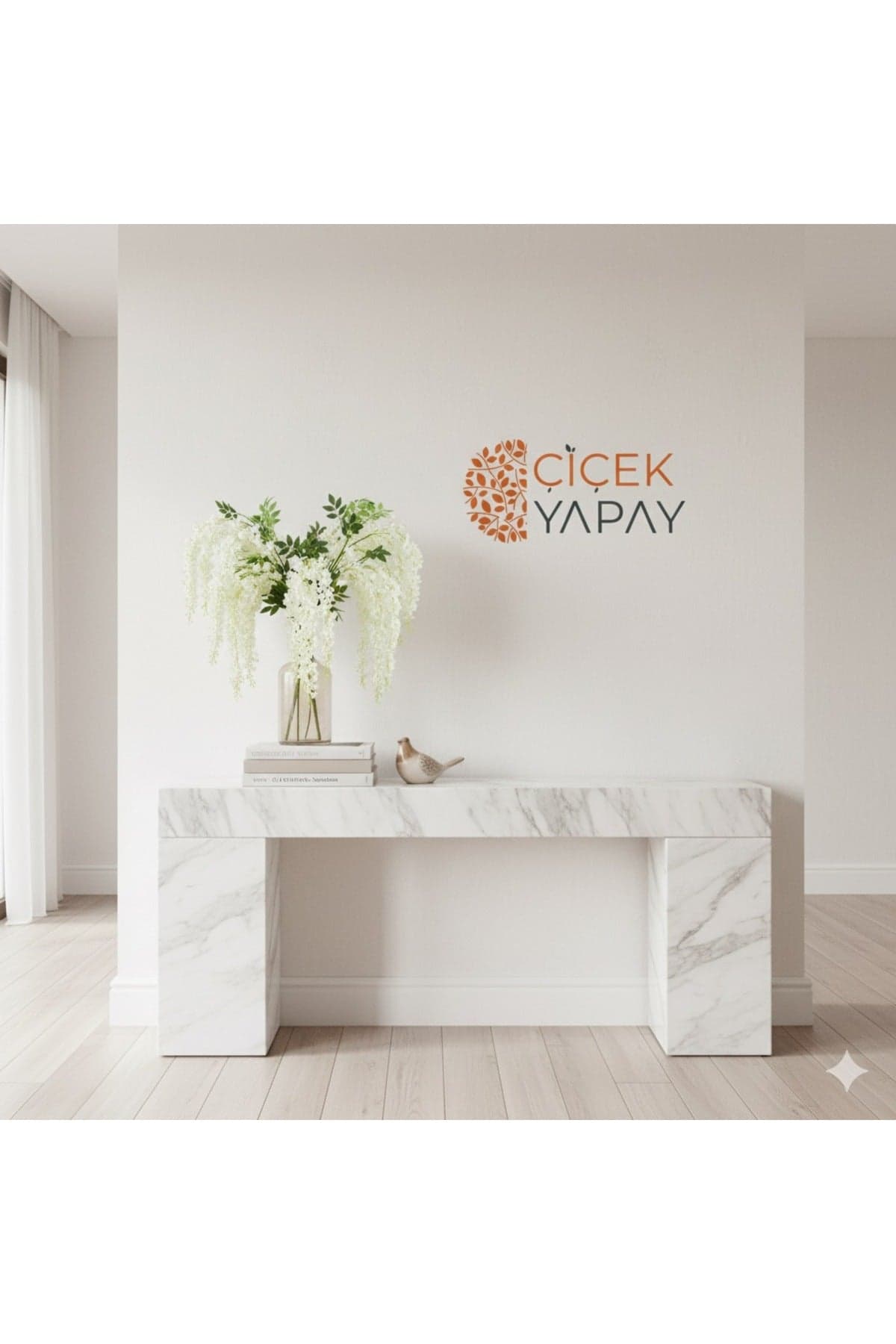 Yapay Beyaz Akasya Demeti | 110 CM 12’li